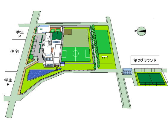 第２グラウンドにお越しの方へ（案内図）